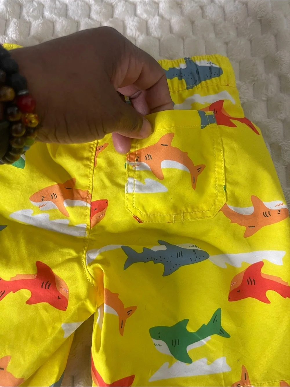 Old Navy Yellow Shark Print Swim Shorts